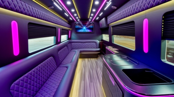 party bus rental interior
